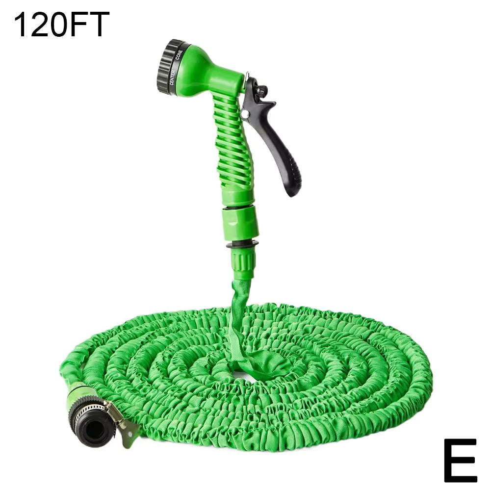 Hydroblaster™ 7-Function Water Gun with Expandable Magic Hose – High-Pressure Spray for Car Wash, Garden & More