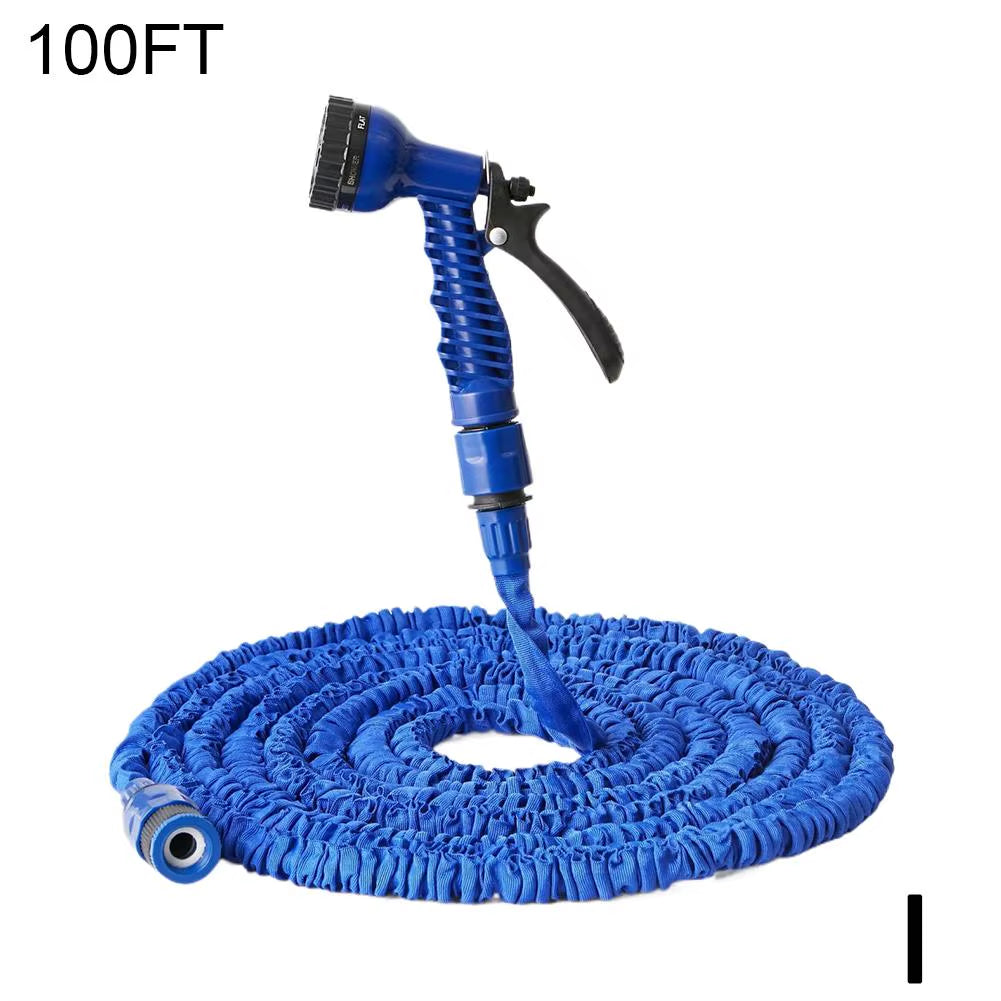 Hydroblaster™ 7-Function Water Gun with Expandable Magic Hose – High-Pressure Spray for Car Wash, Garden & More
