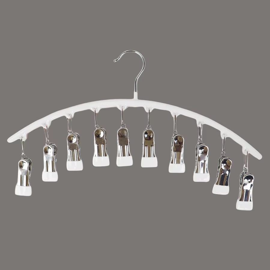 Space-Saving Organizer with 10 Strong Clips for Effortless Closet Storage