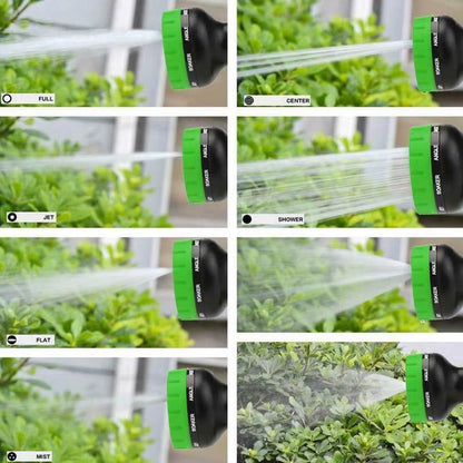Hydroblaster™ 7-Function Water Gun with Expandable Magic Hose – High-Pressure Spray for Car Wash, Garden & More