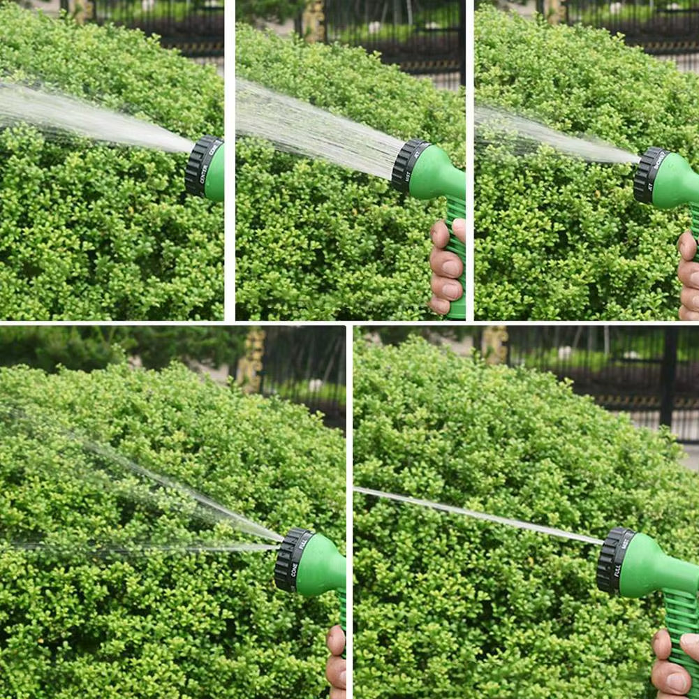 Hydroblaster™ 7-Function Water Gun with Expandable Magic Hose – High-Pressure Spray for Car Wash, Garden & More