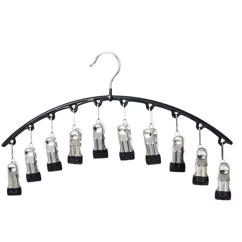 Space-Saving Organizer with 10 Strong Clips for Effortless Closet Storage