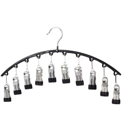 Space-Saving Organizer with 10 Strong Clips for Effortless Closet Storage